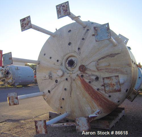 Used De Dietrich Glass Lined Reactor Body, 5000 Gallon, 3008 Blue Glass, Vertical. Approximately 108'' diameter x 108'' straight side, dish top and bottom. Internal rated 100 PSI at 400 Degrees F, ja...