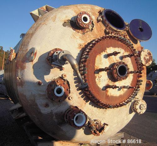 Used De Dietrich Glass Lined Reactor Body, 5000 Gallon, 3008 Blue Glass, Vertical. Approximately 108'' diameter x 108'' straight side, dish top and bottom. Internal rated 100 PSI at 400 Degrees F, ja...