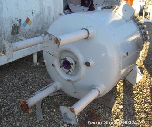 USED: Dedietrich approximately 200 gallon glass lined reactor. Rated 90 psi/full vacuum internal @ 500 deg F. 3008 glass. Jacket rated 105 psi @ 500 deg F. With 3 BRC agitator and H baffle. NB stampe...