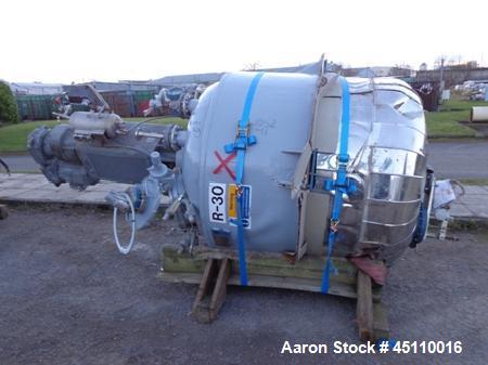 Used 2,310 Litre DeDietrich Vertical Glass Lined Reactor