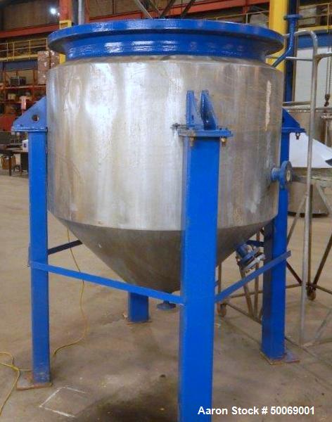 Used- De Dietrich FTJ Bolt Top Glass Lined Reactor, 300 Gallon