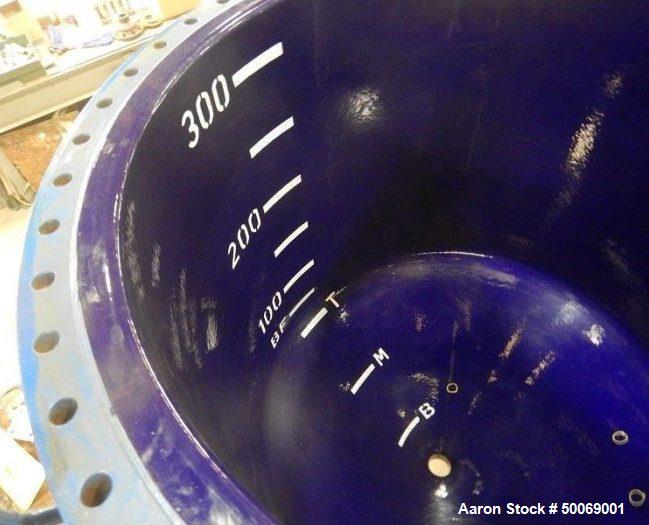 Used De Dietrich FTJ Bolt Top Glass Lined Reactor, 300 Gallon