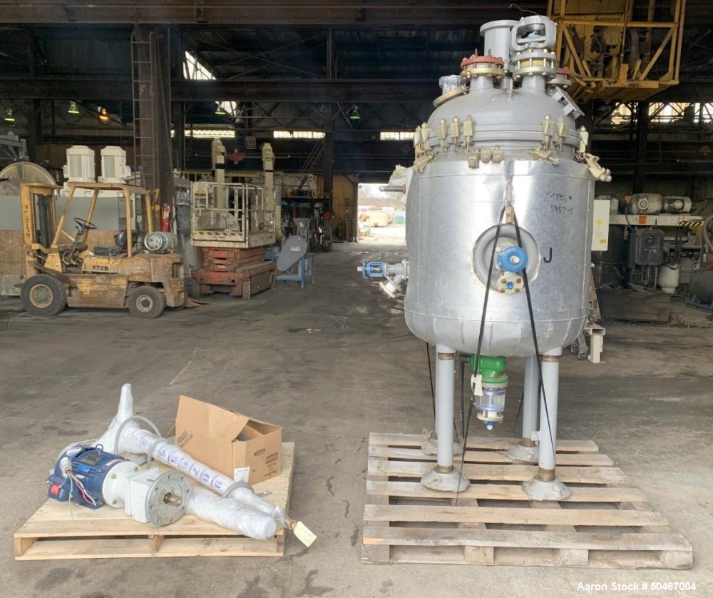 Used Dedietrich Glass Lined Reactor, 100 Gallon
