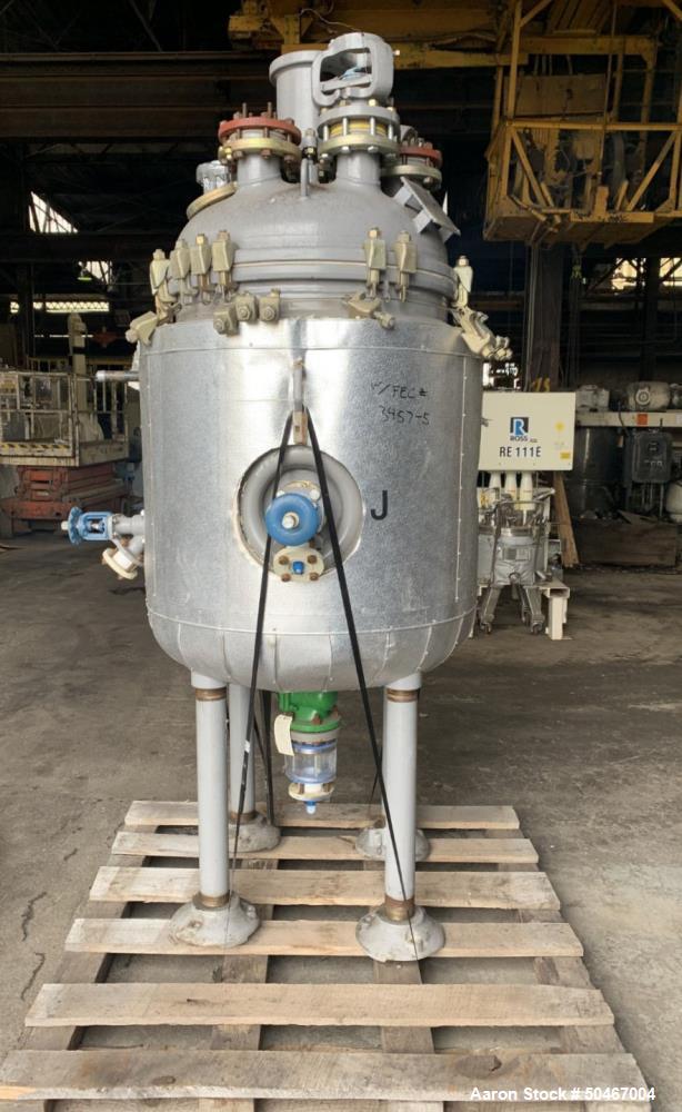 Used Dedietrich Glass Lined Reactor, 100 Gallon
