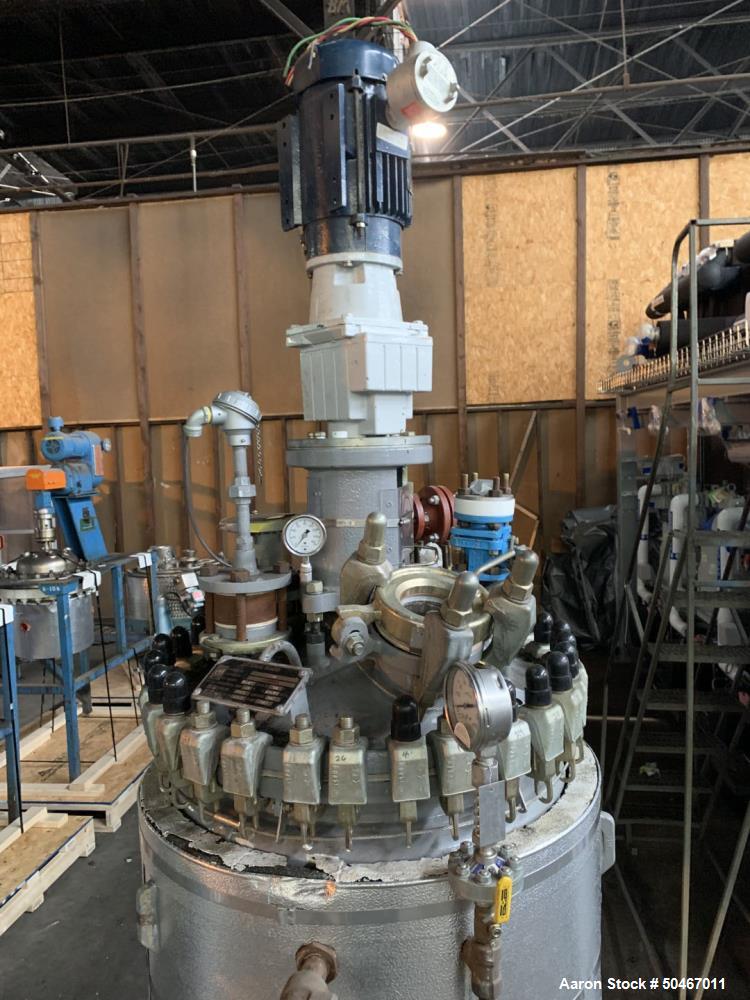 Used Dedietrich Glass Lined Reactor, 50 Gallon.