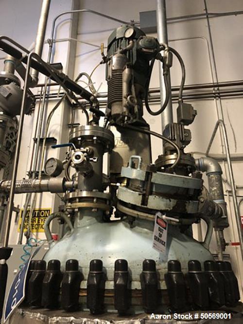 Used Pfaudler Glass-Lined Reactor,100 Gallon