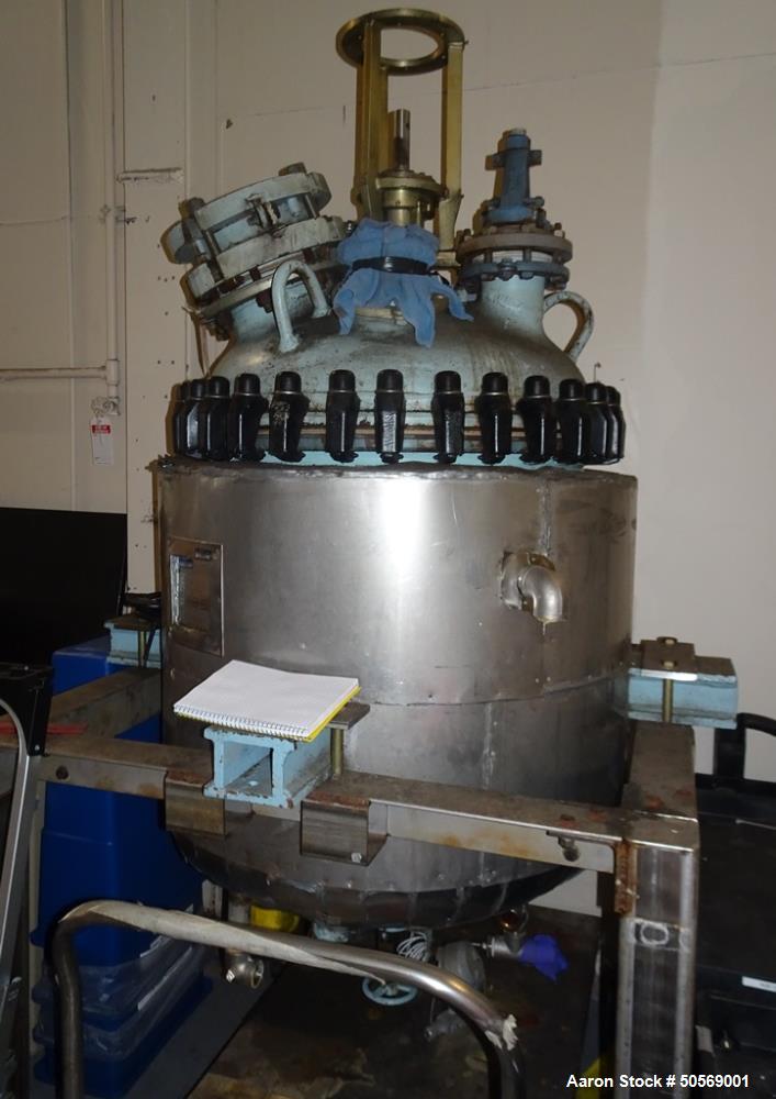 Used Pfaudler Glass-Lined Reactor,100 Gallon