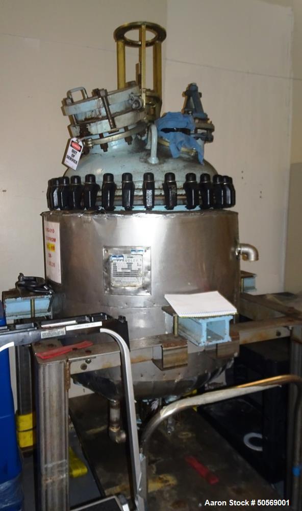Used Pfaudler Glass-Lined Reactor,100 Gallon