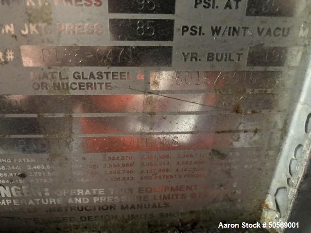 Used Pfaudler Glass-Lined Reactor,100 Gallon