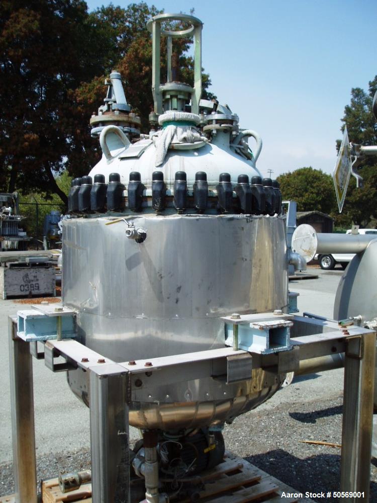 Used Pfaudler Glass-Lined Reactor,100 Gallon