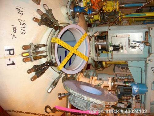 Used: Pfaudler K series glass lined dual rated, lethal service reactor, 1000 gallon, 9129 white glass, model KC-60-1000-100-90. 60" diameter x 72" straight side, dished top and bottom. Internal rated...