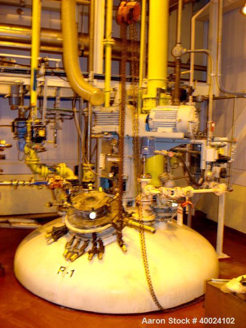 Used: Pfaudler K series glass lined dual rated, lethal service reactor, 1000 gallon, 9129 white glass, model KC-60-1000-100-90. 60" diameter x 72" straight side, dished top and bottom. Internal rated...