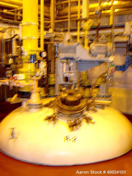 Used: Pfaudler K series glass lined reactor, 2000 gallon, 9129 white glass, model KC-78-2000-100-90.78" diameter x 84" straight side, dished top and bottom. Internal rated 100 psi/fv at -20 to 450 de...