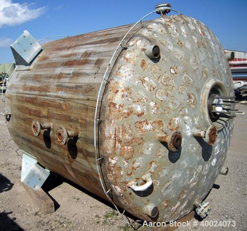 Used: Pfaudler K Series Glass Lined Reactor, 2000 gallon, 9129 white glass, model KC-78-2000-100-90. 78" diameter x 84" straight side, dished top and bottom. Internal rated 100 psi/fv at -20 to 450 d...