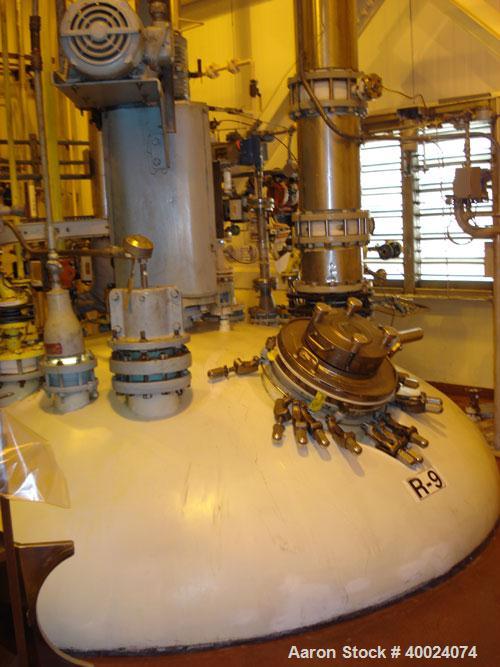 Used: Pfaudler K series glass lined reactor, 3000 gallon, 9129 white glass, model KC-96-3000-100-90.96" diameter x 77" strai...