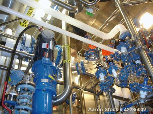 Used Buchi Reactor Train consisting of: (1) Buchi 250 liter glass reactor, 600mm diameter x 400mm straight side, removable dish top, dish bottom. Internal rated 4 psig and full vacuum at +200/-90 deg...
