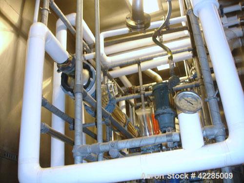 Used Buchi Reactor Train consisting of: (1) Buchi 160 liter glass reactor, 600mm diameter, removable dish top, dish bottom. Internal rated -1/+0.3 bar (-14.5/4.3 psig) +200/-60 deg C, jacket rated -1...