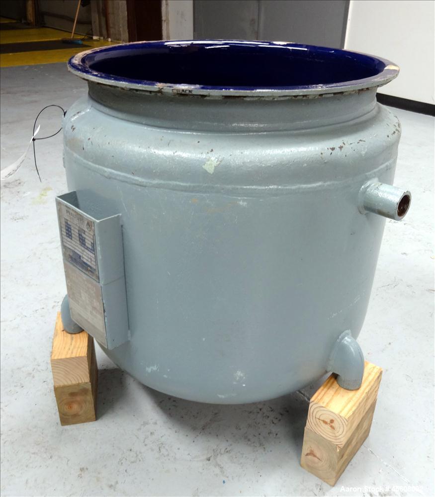 Used Pfaudler Glass Lined Reactor, 50 Gallon, 3315 Blue Glass, Vertical.