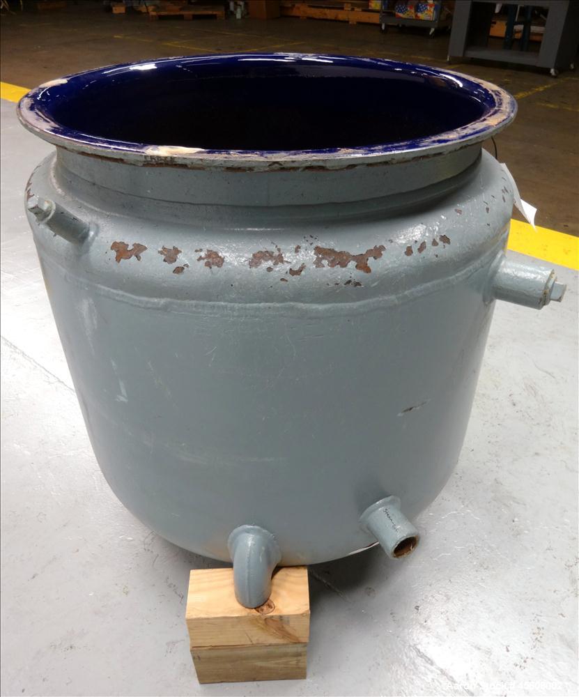 Used Pfaudler Glass Lined Reactor, 50 Gallon, 3315 Blue Glass, Vertical.