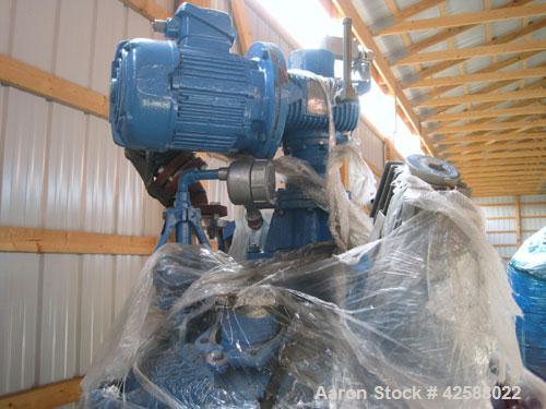 Used Pfaudler Glass Lined Reactor, 50 gallon, model E32-50-100-150. 32'' Diameter x 12'' straight side. 2:1 Elliptical bolt on head, 2:1 elliptical bottom. Internal rated 100 psi/FV at -20 to 450 deg...