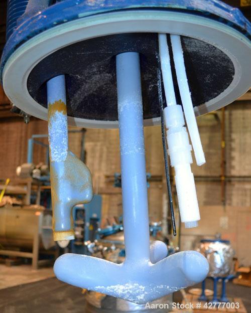 Used Pfaudler Clamp Top Glass Lined Reactor, 10 Gallon, 3315 Blue Glass. Vertical. Approximately 14’’ diameter x 14’’ straight side, dished bolt on top, dish bottom. Internal rated 148/FV psi at 450 ...