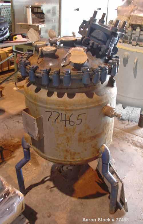 USED: Pfaudler 30 Gallon Glass Lined Reactor, 20" diameter x 15" straight side. Hemi top, dished bottom. Internal rating 30 psi at 650 degrees F. Jacket rating 115 psi at 350 degrees F. Top bolt on h...
