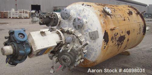 Used Pfaudler Glass Lined Reactor, 1000 gallon, model JCW 54-1000. 5029 white glass with calibration lines. Internal rated 100 psi/fv at 500 deg F, jacket rated 90 psi at 500 deg F. 4RW drive with me...