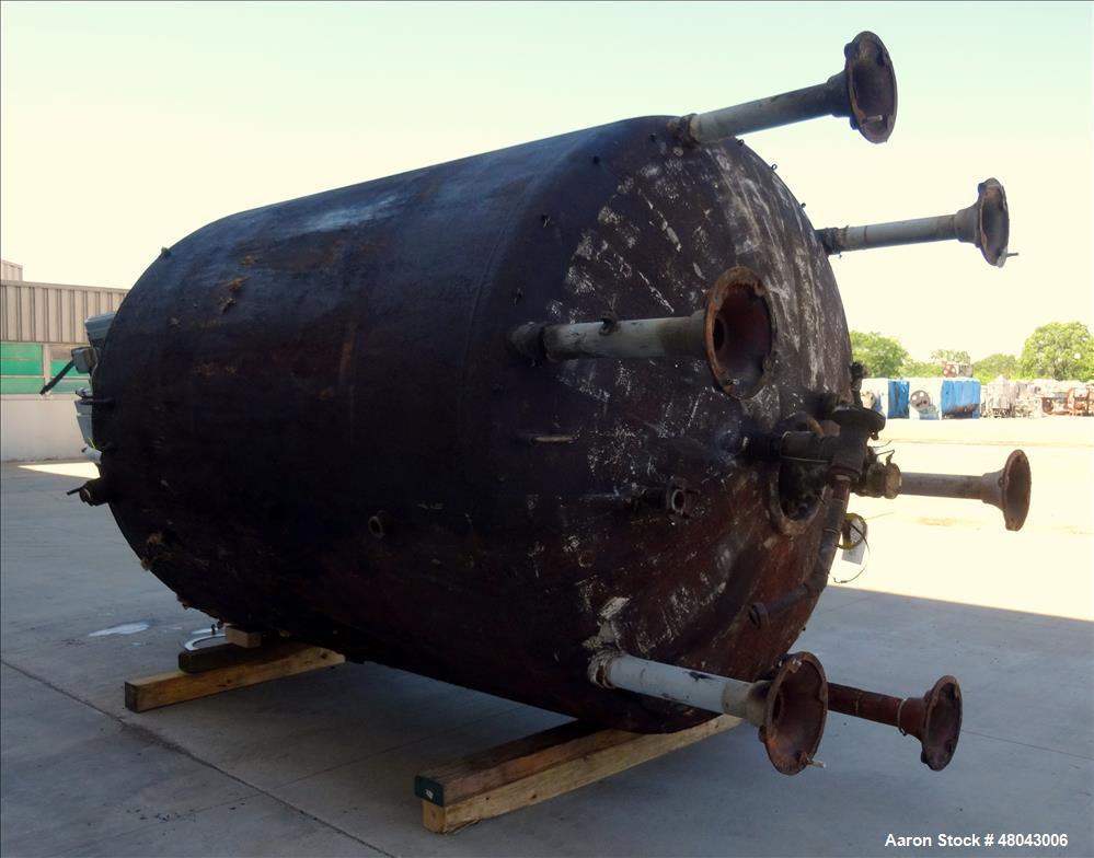Used Pfaudler Glass Lined Reactor, 4,000 Gallon, 3315 Blue Glass, Vertical.