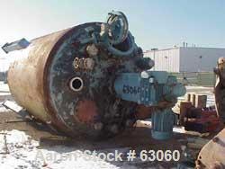 Used Pfaudler K Series Glass Lined Reactor, 5000 Gallon, Model K-102-5000. 5015 Blue glass. 102" Diameter x 138" straight side, dished top and bottom. Internal rated 100 psi/FV at 450 deg F, jacket i...
