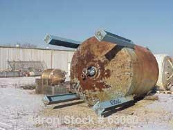 Used Pfaudler K Series Glass Lined Reactor, 5000 Gallon, Model K-102-5000. 5015 Blue glass. 102" Diameter x 138" straight side, dished top and bottom. Internal rated 100 psi/FV at 450 deg F, jacket i...