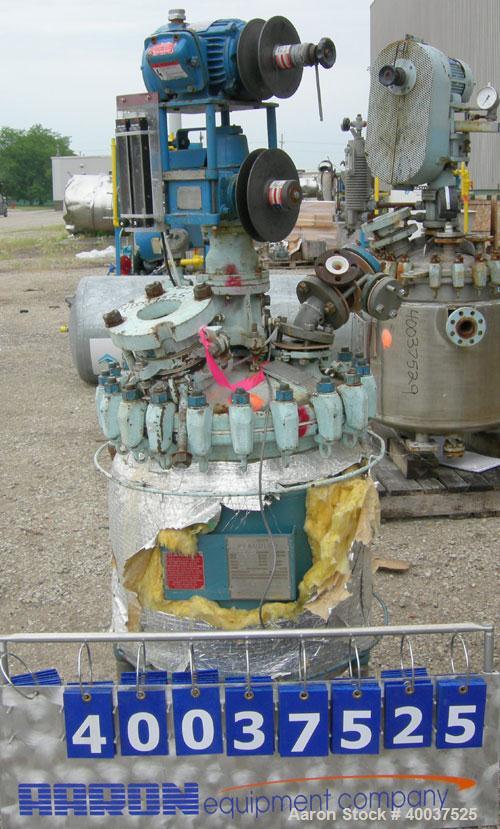 Used- Pfaudler Glass Lined Clamp Top Reactor, 30 gallon, 9115 glass, vertical. Approximately 22" diameter x 22" straight sid...