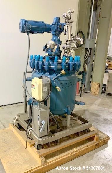 Used Pfaudler Glass Lined Reactor, 50 Gallons
