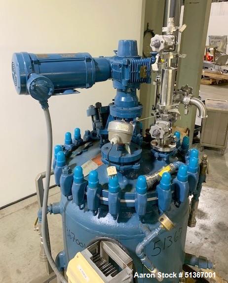 Used Pfaudler Glass Lined Reactor, 50 Gallons