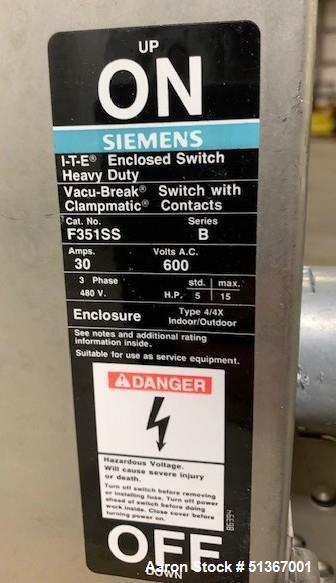 Used Pfaudler Glass Lined Reactor, 50 Gallons