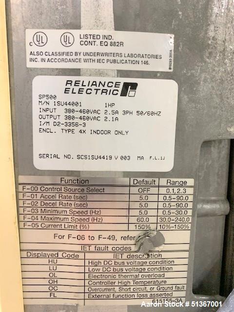 Used Pfaudler Glass Lined Reactor, 50 Gallons