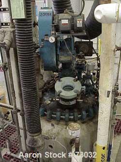 USED: Pfaudler 50 gallon glass lined reactor. Internal rated 150 psifull vacuum at 650 deg F, jacket rated 105 psi, 100 psi/fv at 350deg F. 2.5 DTW drive, model DWV50210AKC. Overall ratio 10:1, 2 hp,...