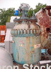 Used-Pfaulder 100 Gallon Glass Lined Reactor.  30" Diameter x 32" with dished top/bottom, vertical; 8" tsg, (4) 4" ti, 3" tc...