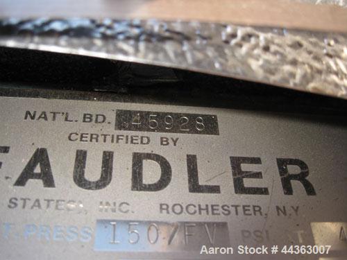 Used Pfaudler Glass Lined Reactor, 100 gallons, model R30-100-150-105, rated 150 psi and full vacuum at 450 F internal, jacketed for 90 psi and full vacuum at 350 F, 2.5 DTW Pfaudler agitator drive w...