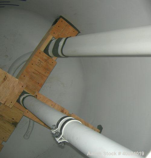 Used Pfaudler Glass Lined Reactor, 1000 gallon, white glass with calibration lines. Approximately 5' diameter x 6' straight side, dished top and bottom. Internal rated 100 psi and full vacuum at 450 ...