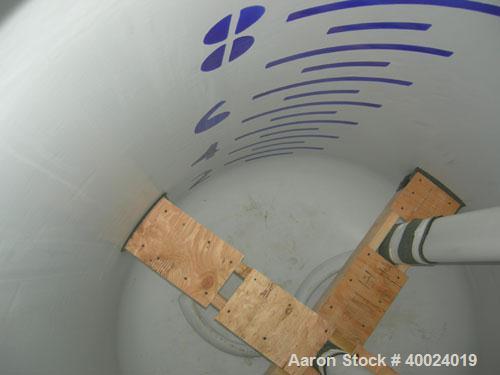 Used Pfaudler Glass Lined Reactor, 1000 gallon, white glass with calibration lines. Approximately 5' diameter x 6' straight side, dished top and bottom. Internal rated 100 psi and full vacuum at 450 ...