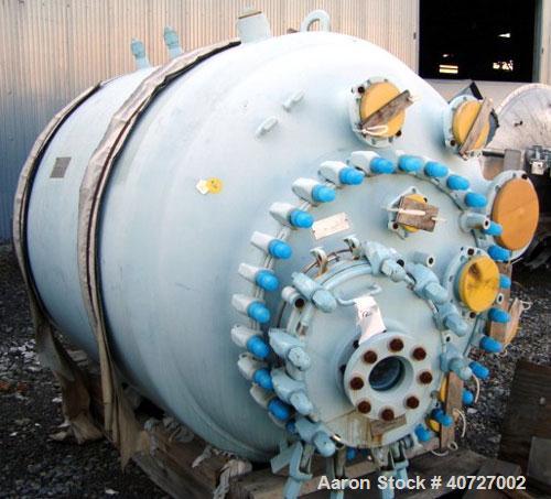 Unused- Pfaudler Glass Lined Reactor Body, 750 gallon. 60" diameter x 56" straight side, dished top and botoom. 9129 glass with calibration lines. Internal rated 100 psi/FV at 450 deg F, jacket rated...