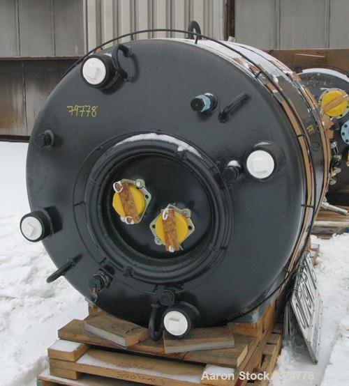 Unused-UNUSED: Pfaudler glass lined reactor body, 300 gallon, RA48-300-150-90. 48" diameter x 33" straight side. Dished top and bottom. Internalrated 150/FV psi at 450 deg F. Carbon steel jacket rate...