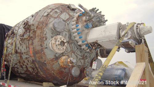 Used Pfaudler Glass Lined Reactor, Model RA78-1500-100-90, 1500 Gallon. 9129 glass. 78" diameter x 87" straight side. Internal rated 100 psi/fv at 450 deg F, jacket rated 90 psi at 450 deg F. 5SRW dr...