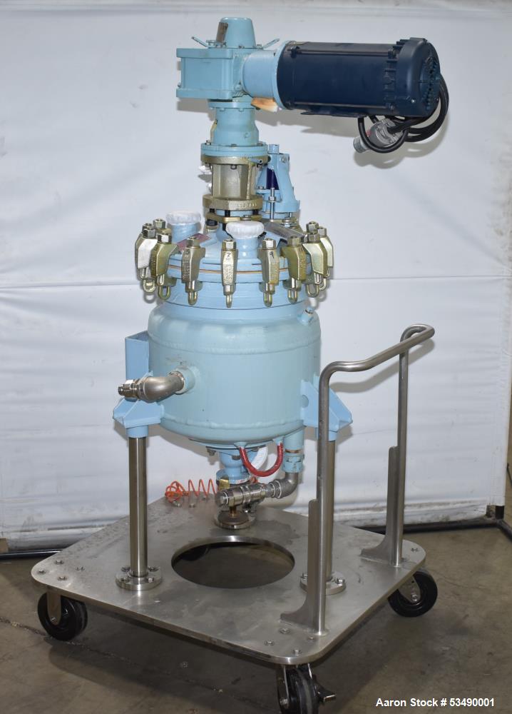 Pfaudler 10 Gallon Model RT14-10 Glass Lined 9115 Vertical Reactor