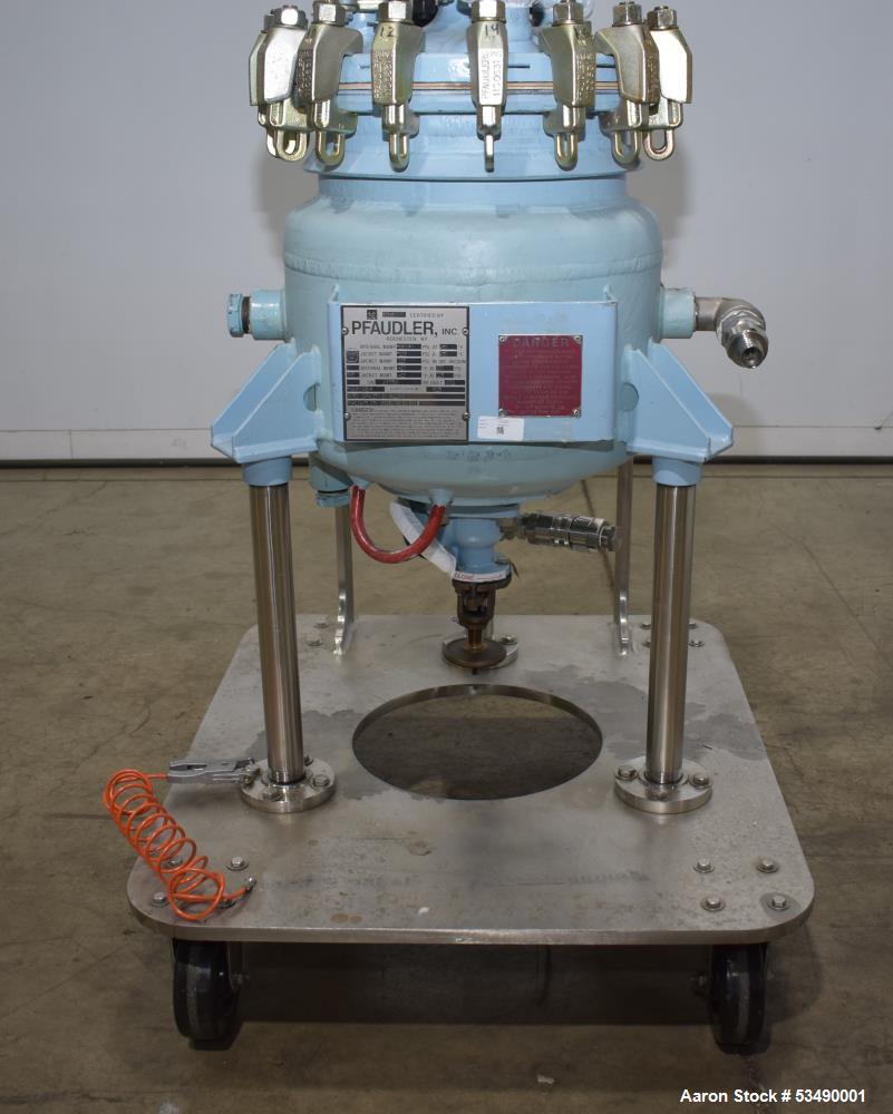 Pfaudler 10 Gallon Model RT14-10 Glass Lined 9115 Vertical Reactor