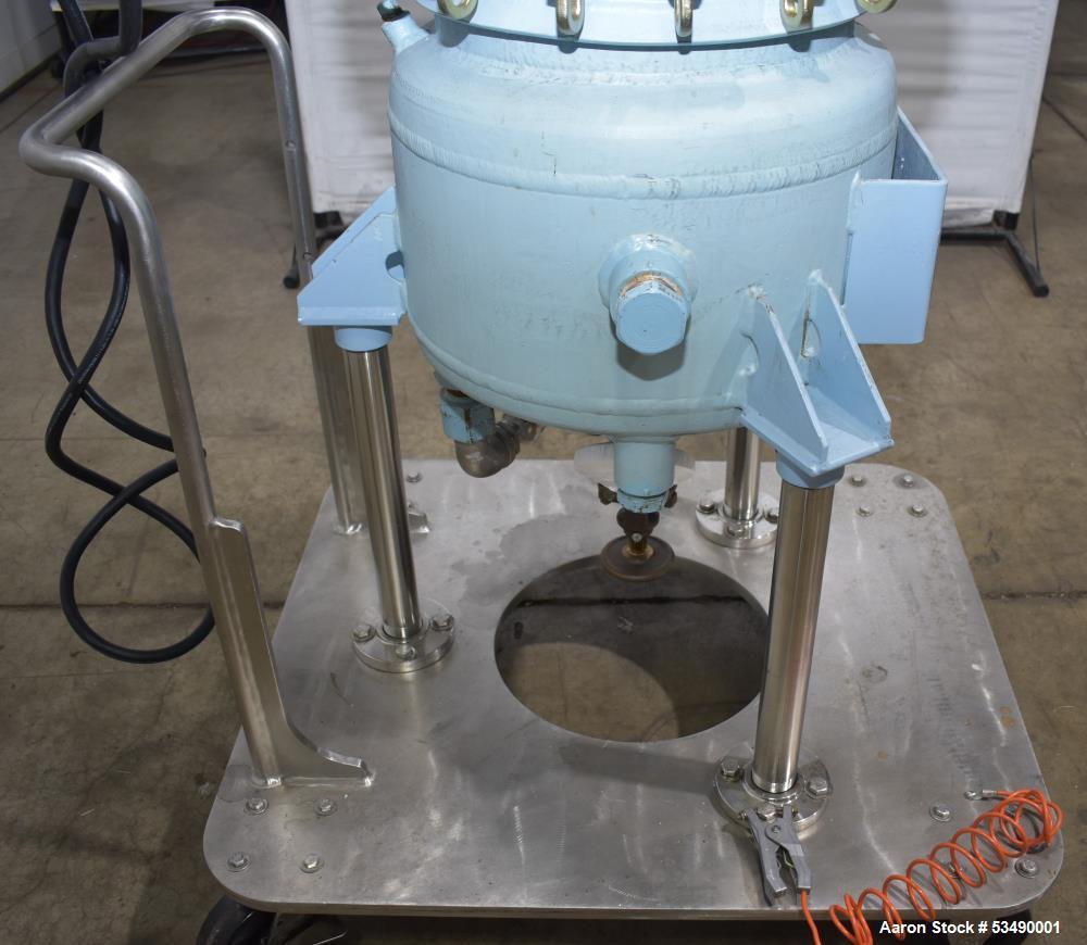 Pfaudler 10 Gallon Model RT14-10 Glass Lined 9115 Vertical Reactor