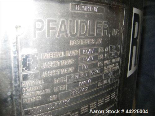 Used 30 Gallon Pfaudler Glass Lined Reactor