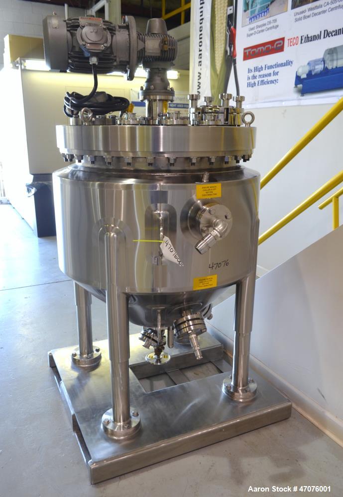 Used Pfaudler RX Series Pharmaceutical Glass Lined Reactor, 75 Gallon, Vertical