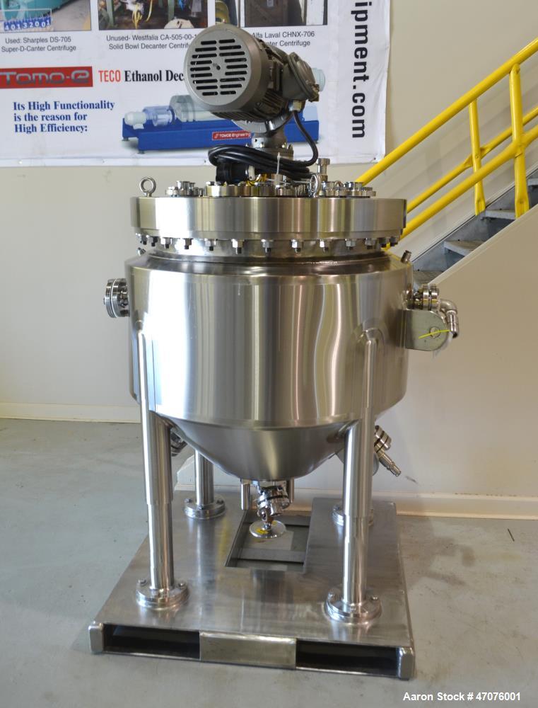 Used Pfaudler RX Series Pharmaceutical Glass Lined Reactor, 75 Gallon, Vertical