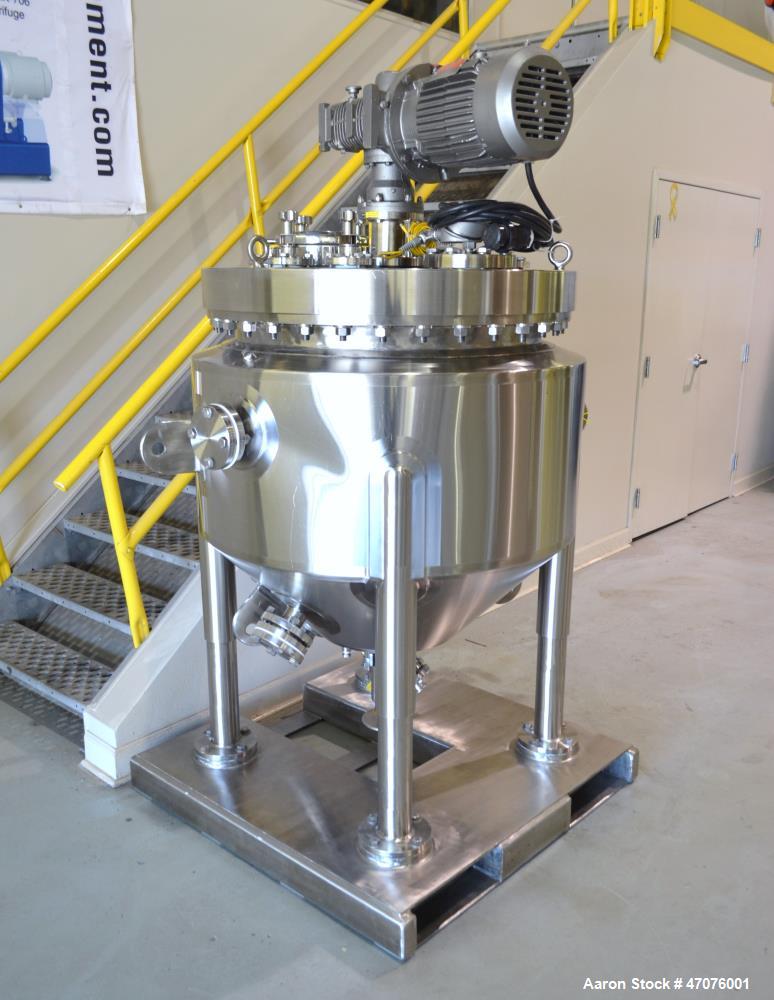 Used Pfaudler RX Series Pharmaceutical Glass Lined Reactor, 75 Gallon, Vertical